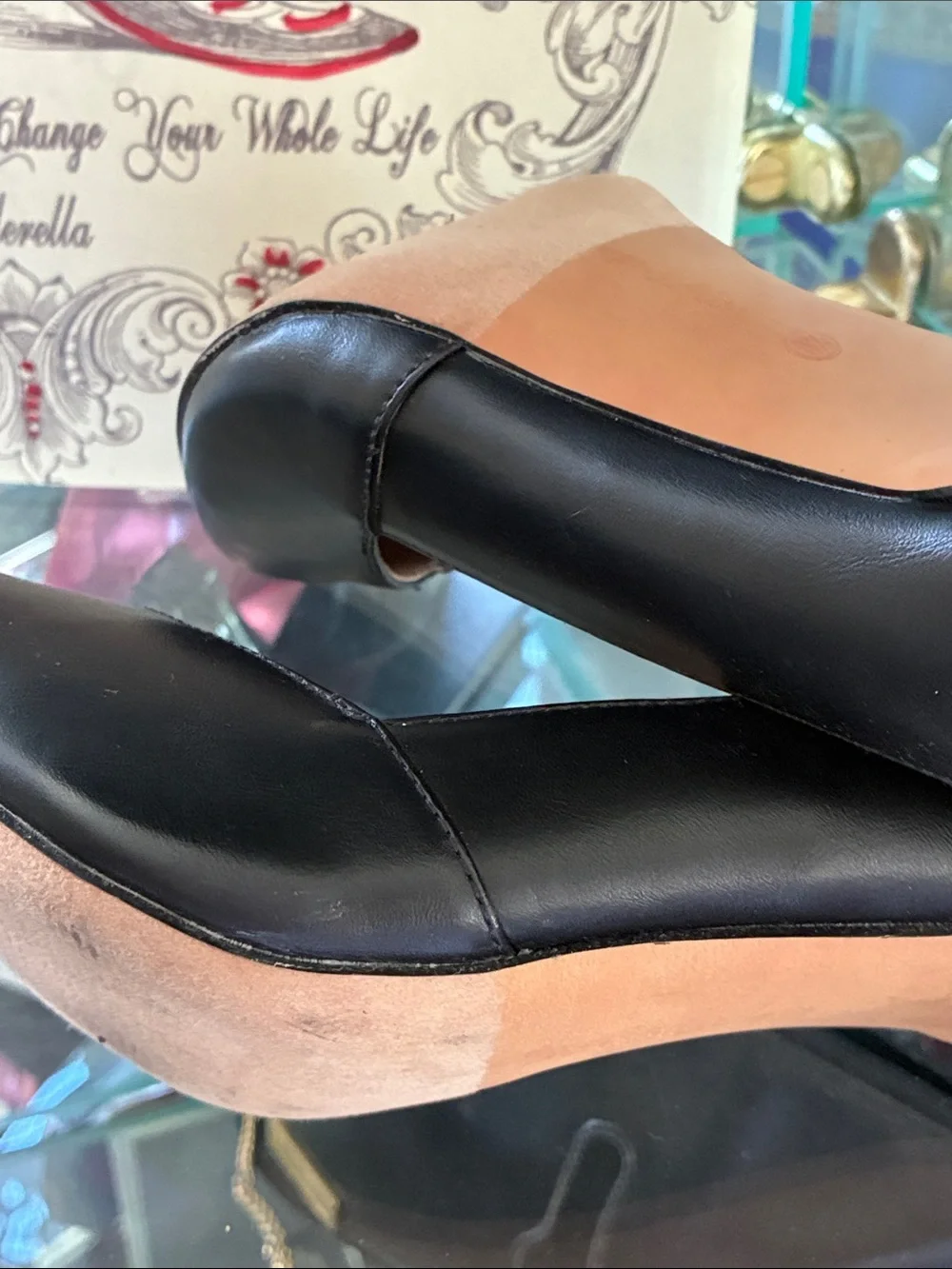 Kelly & Katie Black Pointed-Toe Bow Pumps